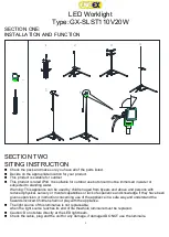 Preview for 1 page of Engex GX-SLST110V20W Installation And Function Instructions