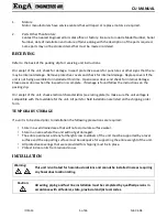 Предварительный просмотр 5 страницы Engineered air EngA CU Series Installation, Operation And Maintenance Manual