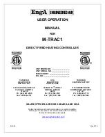 Предварительный просмотр 1 страницы Engineered air EngA M-TRAC1 User'S Operation Manual