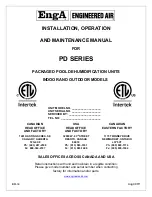 Engineered air PD SERIES Installation, Operation And Maintenance Manual preview