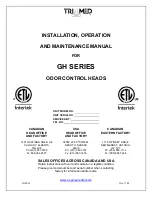 Preview for 1 page of Engineered air TriMed GH Series Installation, Operation And Maintenance Manual