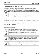 Preview for 3 page of Engineered air TriMed GH Series Installation, Operation And Maintenance Manual