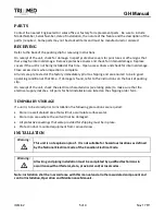 Preview for 5 page of Engineered air TriMed GH Series Installation, Operation And Maintenance Manual