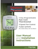 Engineered Comfort T1075N User Manual And Installation Instructions preview