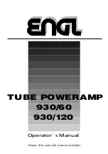 Предварительный просмотр 1 страницы Engl 930/60 Operator'S Manual