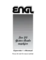 Предварительный просмотр 1 страницы Engl Jive 30 Operating Manual