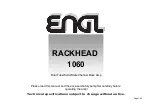 Предварительный просмотр 1 страницы Engl RACKHEAD 1060 Manual