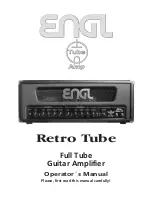 Предварительный просмотр 1 страницы Engl Retro Tube Operator'S Manual