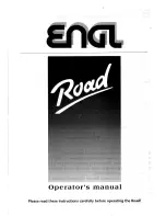 Предварительный просмотр 1 страницы Engl Road Operating Manual