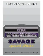 Предварительный просмотр 1 страницы Engl Savage Special Edition Operating Manual