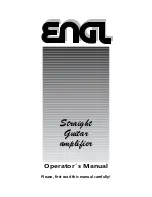 Engl Straight E401 Operating Manual предпросмотр