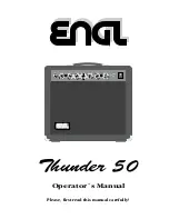 Предварительный просмотр 1 страницы Engl Thunder 50 Operating Manual