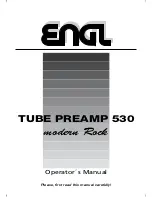 Engl Tube Preamp 530 Operator'S Manual предпросмотр