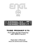 Engl TUBE PREAMP 570 Operator'S Manual предпросмотр