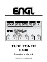 Предварительный просмотр 1 страницы Engl TUBE TONER E430 Operator'S Manual