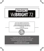 Предварительный просмотр 1 страницы ENHANCE VidBRIGHT 72 Manual