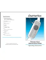 Enhanced Listening ChatterVox Operating Instructions Manual предпросмотр