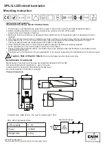 Preview for 1 page of ENIM LIGHTING SPL-G Mounting Instruction