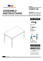 Enitial Lab CM3615T-60 Assembly Instructions Manual предпросмотр