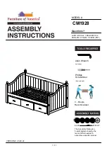 Enitial Lab Furniture of America CM1928 Assembly Instructions Manual предпросмотр