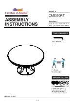 Предварительный просмотр 1 страницы Enitial Lab Furniture of America CM3353RT Assembly Instructions Manual