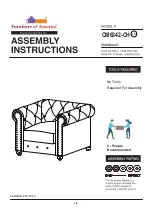 Enitial Lab Furniture of America CM6342-CH Assembly Instructions Manual предпросмотр