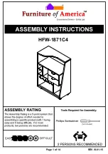 Enitial Lab Furniture of America HFW-1871C4 Assembly Instructions Manual preview