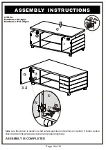 Предварительный просмотр 10 страницы Enitial Lab Furniture of America YNJ-1466 Assembly Instructions Manual