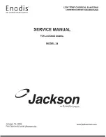 Предварительный просмотр 1 страницы Enodis Jackson 24 Service Manual