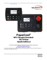 Enovation Controls Murphy PowerCore MPC-10 Operation Manual предпросмотр