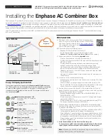 Preview for 1 page of enphase AC Combiner Box Quick Install Manual