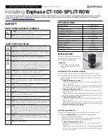 Предварительный просмотр 1 страницы enphase CT-100-SPLIT-ROW Installation Instructions