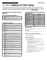 Preview for 1 page of enphase CT-200-Clamp Installation Instructions