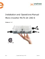 Preview for 1 page of enphase M175-24-240-S Installation And Operation Manual