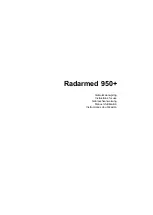 Preview for 1 page of Enraf Nonius Radarmed 950+ Instructions For Use Manual