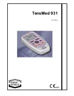 Предварительный просмотр 1 страницы Enraf Nonius TensMed 931 User Manual