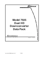 Предварительный просмотр 1 страницы Ensemble Designs Avenue 7925 Manual