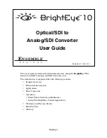 Ensemble Designs Brighteye 10 User Manual предпросмотр