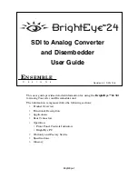 Предварительный просмотр 1 страницы Ensemble Designs BrightEye 24 User Manual