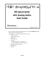 Ensemble Designs BrightEye 91-A User Manual предпросмотр