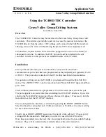 Предварительный просмотр 1 страницы Ensemble Designs TC400D TBC Application Note