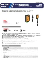 Предварительный просмотр 1 страницы ENSIM SENSORS WATERSENS Operating Manual