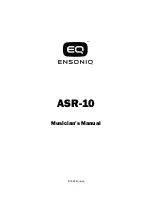 ENSONIQ ASR-10 Musician'S Manual предпросмотр