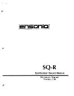 Preview for 1 page of ENSONIQ SQ-R Musician'S Manual