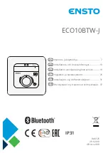 Preview for 1 page of ensto ECO10BTW-J Installation And Operating Instructions Manual