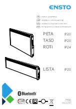 Предварительный просмотр 1 страницы ensto LISTA2-BT Installation And Operation Instructions Manual