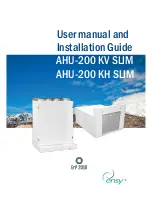 Предварительный просмотр 1 страницы Ensy AHU-200 KH SLIM User Manual And Installation Manual