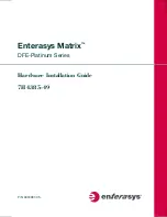 Предварительный просмотр 1 страницы Enterasys Matrix 7H4385-49 Hardware Installation Manual