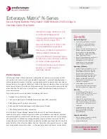 Enterasys Matrix N1 Datasheet предпросмотр