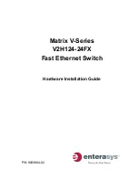 Enterasys Matrix-V V2H124-24FX Hardware Installation Manual предпросмотр